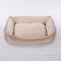 Super Soft Fabric Removable Cover Bolster Dog Bed